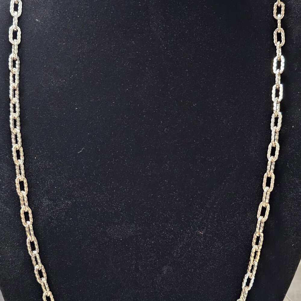 ✨ Vintage 1972 Grosse Germany 925 Sterling Silver Long Chain – 32” ✨